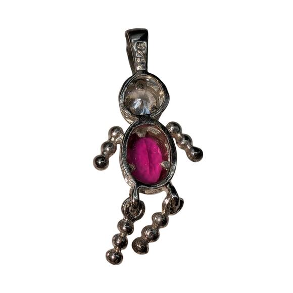 July Tests as Ruby Silver Boy Charm Pendant - Picture 2 of 4